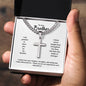 Cross Necklace and Cuban Chain | Great Gift for Brother | SS | 18-22 in