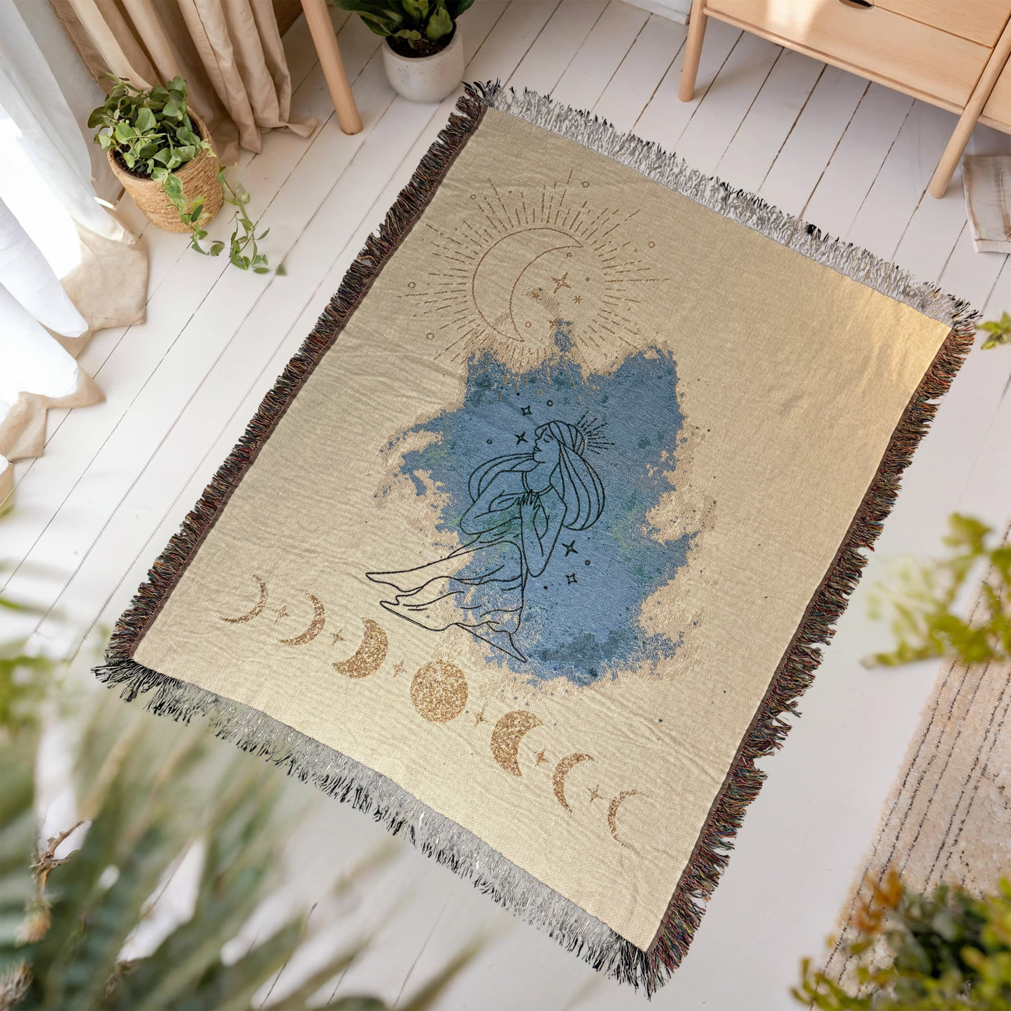 Feminine Energy Blanket | Heirloom Woven Blanket 50” x 60”