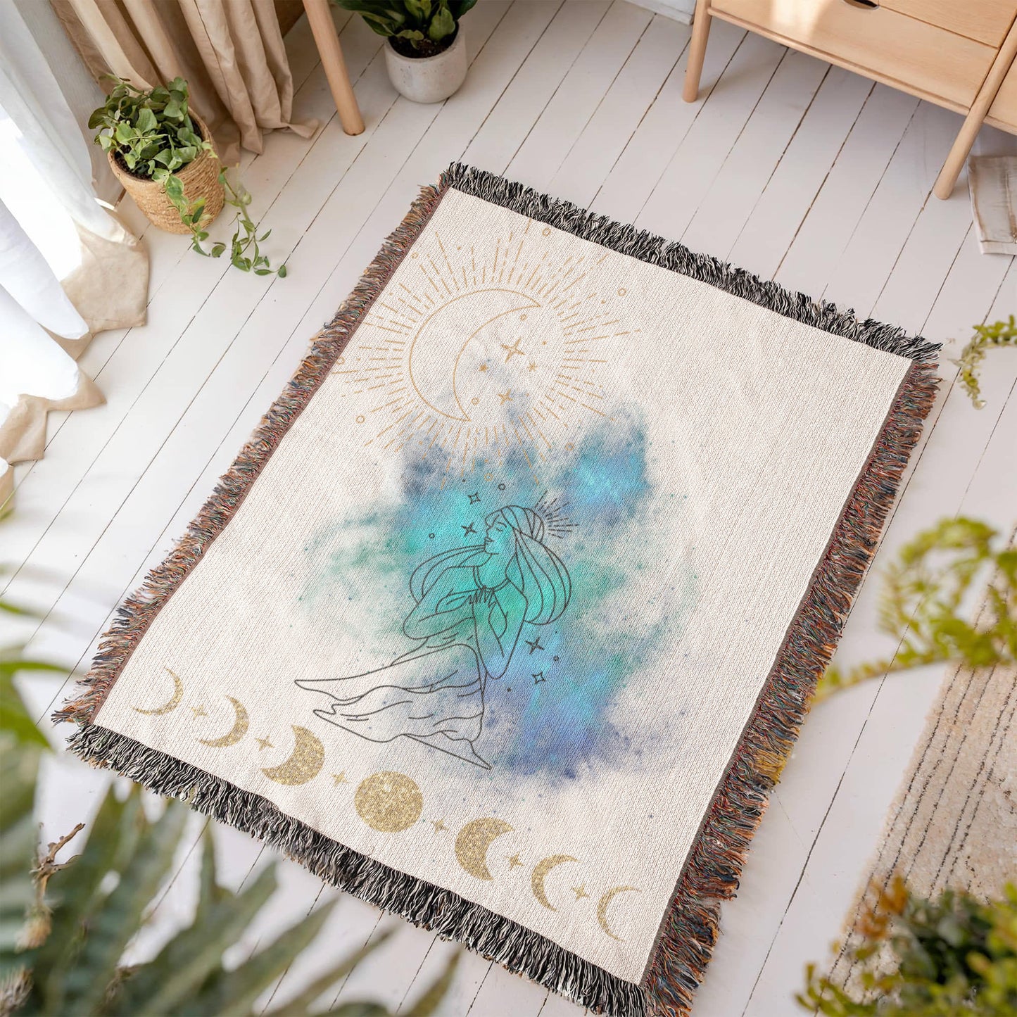 Feminine Energy Blanket | Heirloom Woven Blanket 50” x 60”